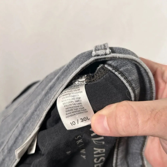 Lucky Brand Jeans 10 30L Black Mid Rise Ava Skinny Cotton Blend Button Zip - Picture 12 of 12